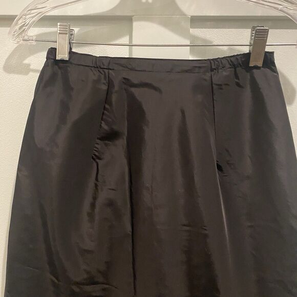 Vintage Deena Slip Skirt Small Black Scallop Detail Hem Coquette Cottagecore - Picture 3 of 10